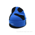Blauwe zwarte winter jacquard gebreide warme beanie hoed